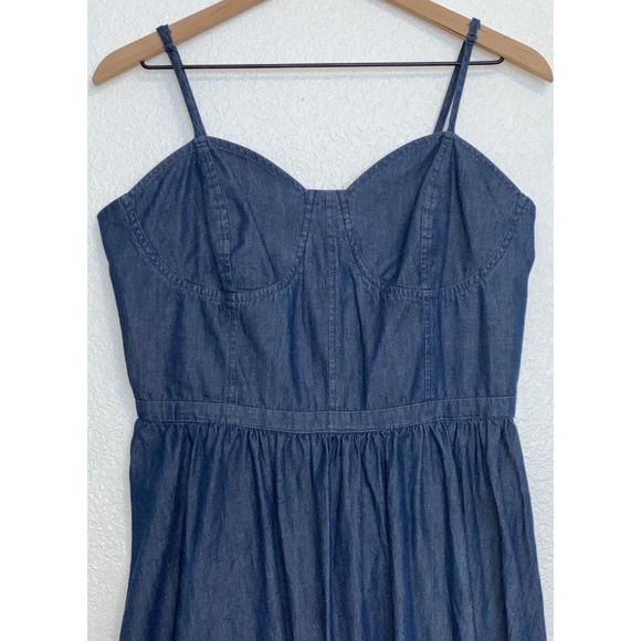 Lauren Conrad Chambray Bustier Dress Size 14 NWT - Picture 3 of 11
